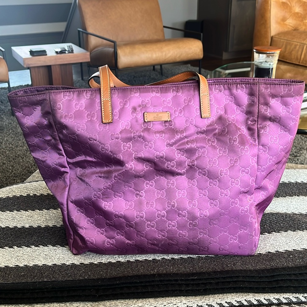 Gucci Purple Tote Bag